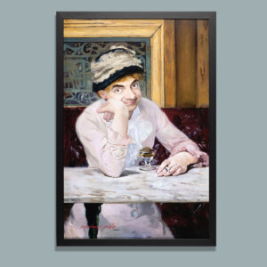 Mr Bean Edward Manet’s Plum Brandy Framed Fine Art Print 16 x 24