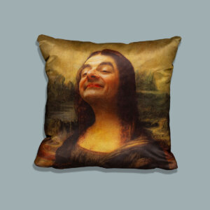 Mr Bean Mona Lisa Cushion