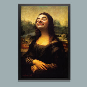 Mr Bean Mona Lisa Framed Fine Art Print 16 x 24