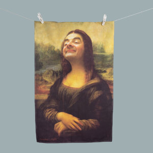 Mr Bean Mona Lisa Tea Towels