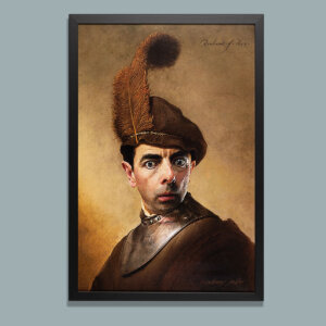 Mr Bean Rembrandt’s Soldier Bean II Framed Fine Art Print 16 x 24